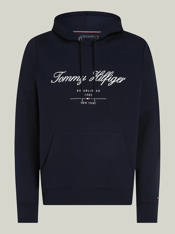 Tommy Hilfiger - Men's Script Logo Hoodie Desert Sky / M