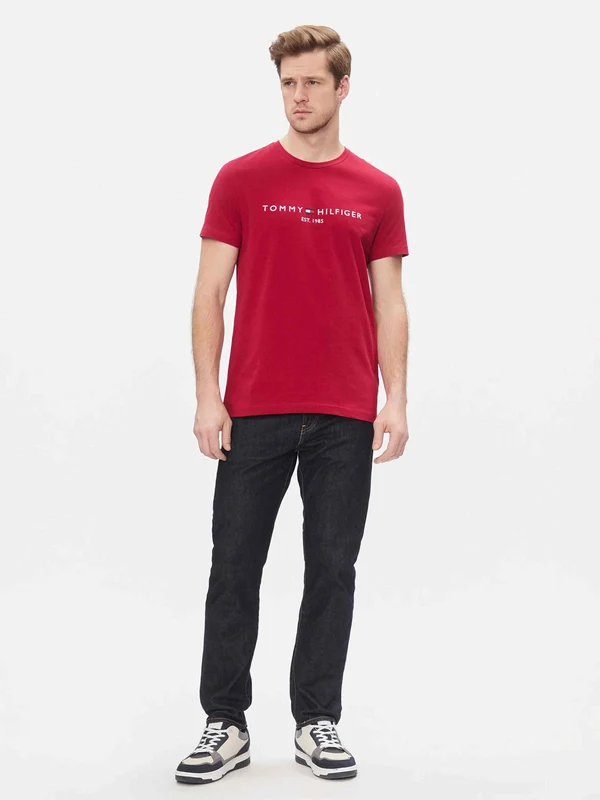 Tommy Hilfiger - Men's Organic Cotton Chest Logo T-Shirt Royal Purple / M