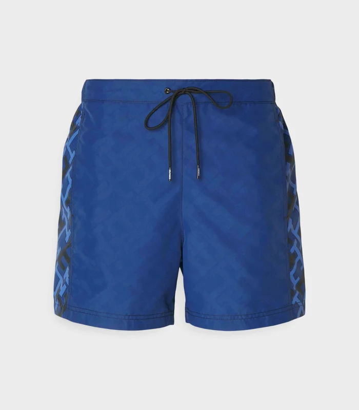 Tommy Hilfiger - Men's Monogram Reveal Mid Length Swim Shorts Blue / XL