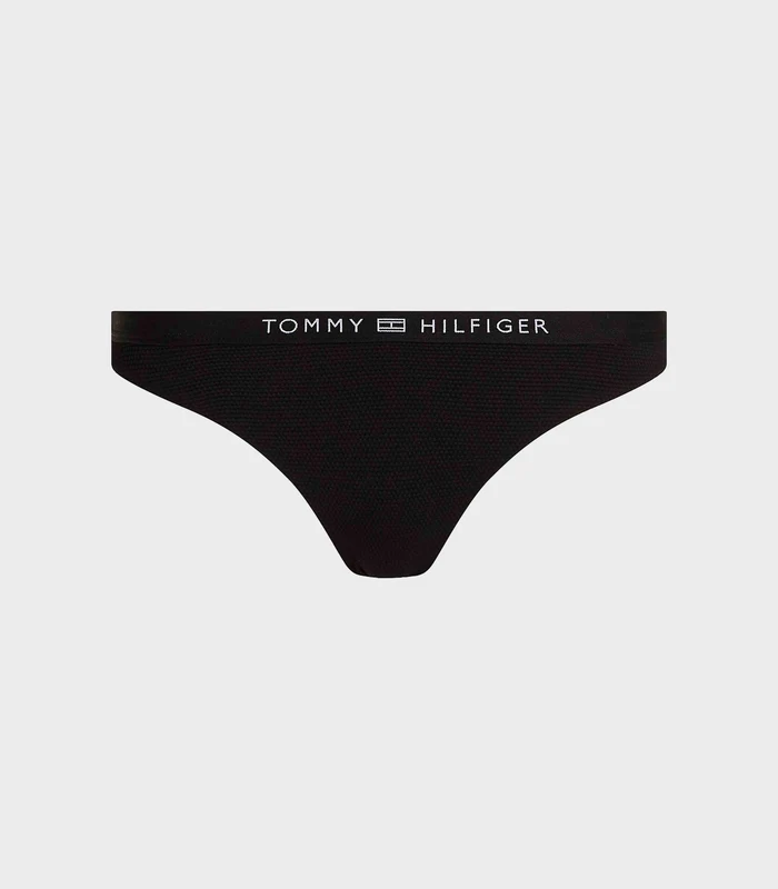 Tommy Hilfiger - Women's Tonal Logo Hipster Bikini Bottoms Black 1 / L