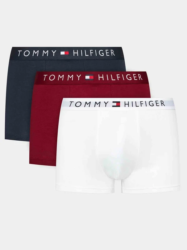 Tommy Hilfiger - Men's Three Pairs of Boxers Navy/White/Red / M