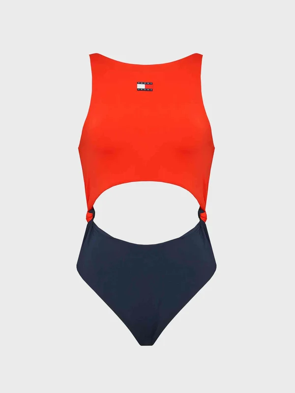Tommy Hilfiger - Women's One Piece Swimsuits Red/Navy / S