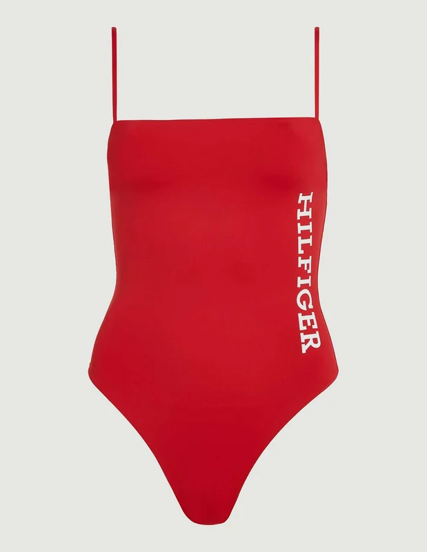 Tommy Hilfiger - Women's Monotype One-Piece Swimsuit Primary Red / M