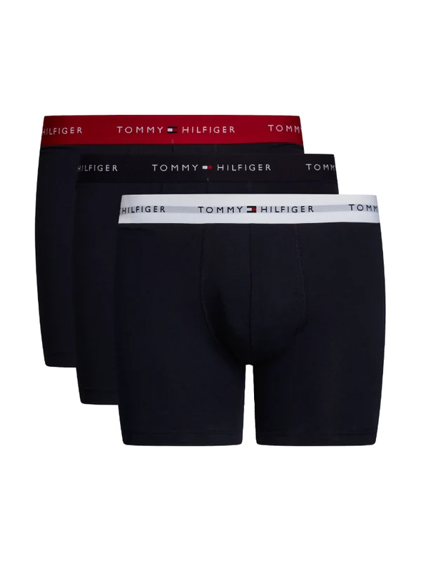 Tommy Hilfiger - Men's Three Pack Boxer Briefs Navy/White/Red / LG