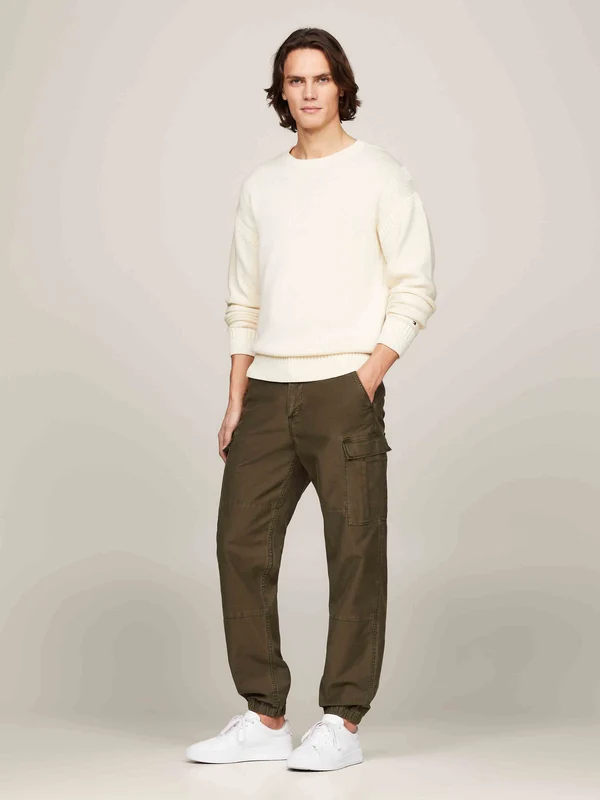 Tommy Hilfiger - Men's Relaxed Utility Trousers Army Green / 32