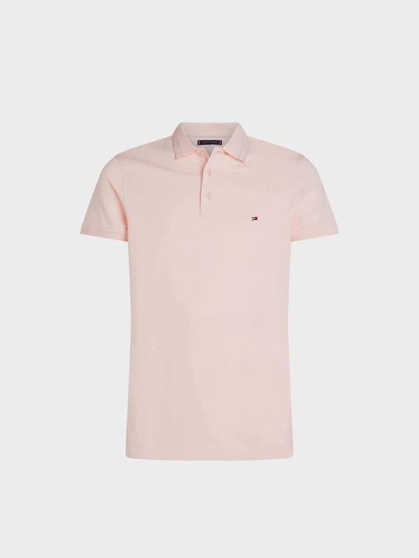 Tommy Hilfiger - Men's Slim Fit Polo Shirt Light Pink / XS