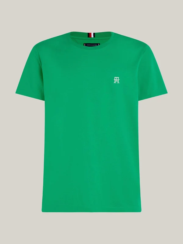 Tommy Hilfiger - Men's Monogram Embroidery Crew Neck T-Shirt Olympic Green / xxxl