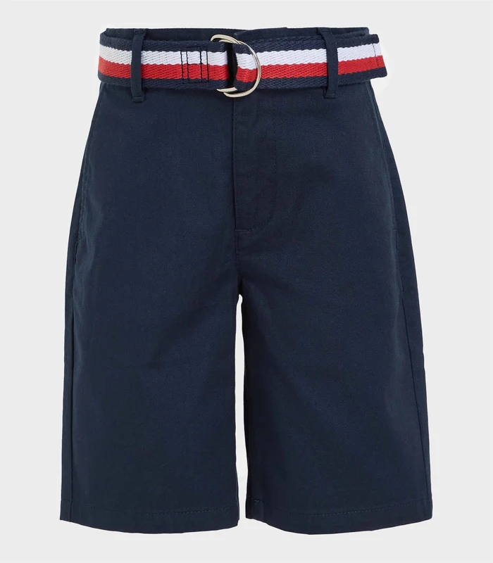 Tommy Hilfiger - Boys's Woven Belt Chino Shorts Desert Sky / 14