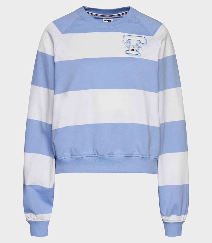 Tommy Hilfiger Jeans - Relaxed Letterman Stripe Sweatshirt Multi Color / L