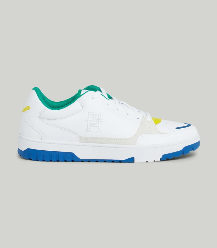 Tommy Hilfiger - Leather Fine Cleat Basketball Trainers White / 41