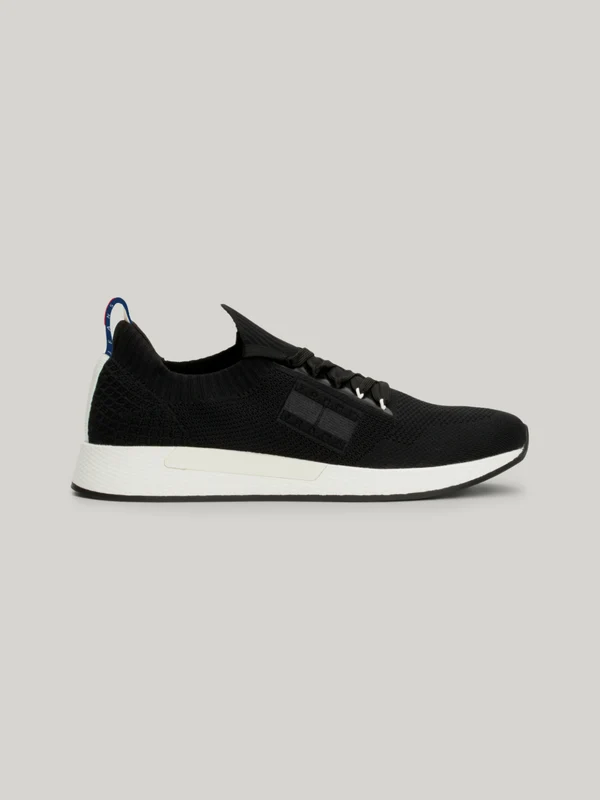 Tommy Hilfiger Jeans - Men's Elevated Knit Runner Trainers Black 1 / 40