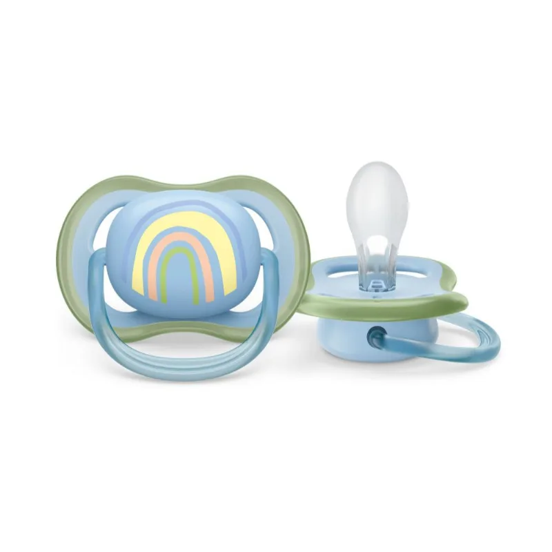 Chupete Avent Arcoiris Azul Ultra Air Deco 0 - 6 Meses x 1