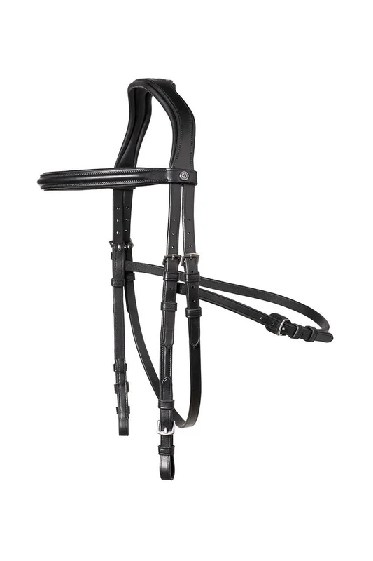 Hickstead Hackamore Bridle Black/Silver V