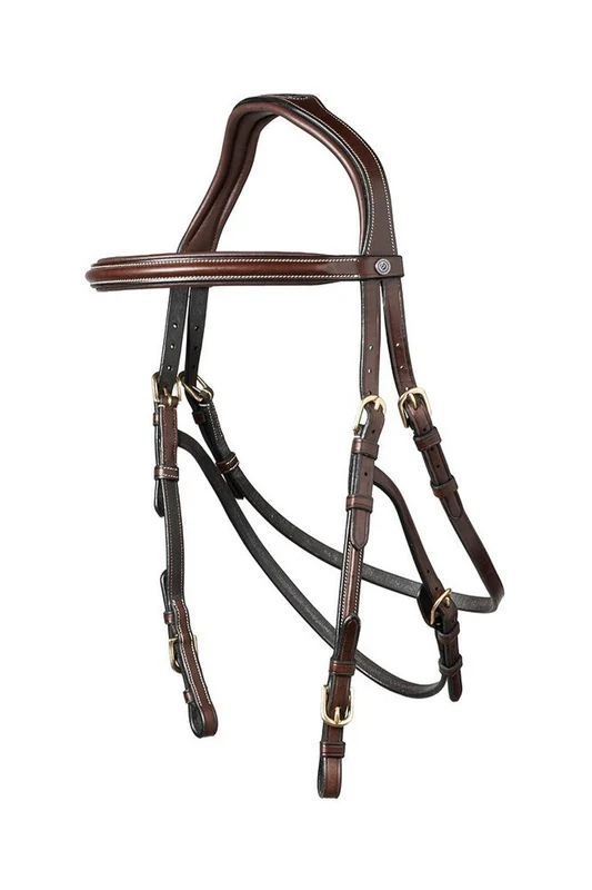 Hickstead Hackamore Bridle Brown/Gold V