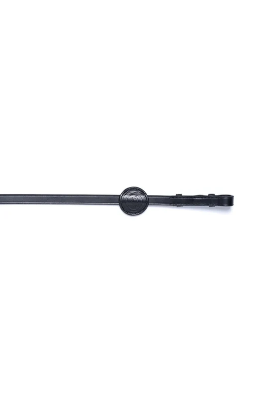 Deauville 5/8inch Web Reins With 9 Stops Black/Silver V