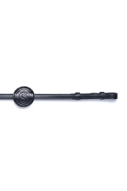 Samorin 1/2inch Rubber Reins Black/Silver V