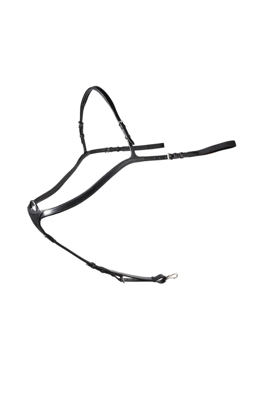 Lyon Long Bridge Breastplate Black/Silver V