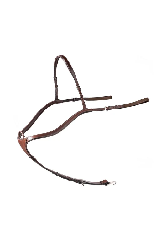 Lyon Long Bridge Breastplate Brown/Silver WB