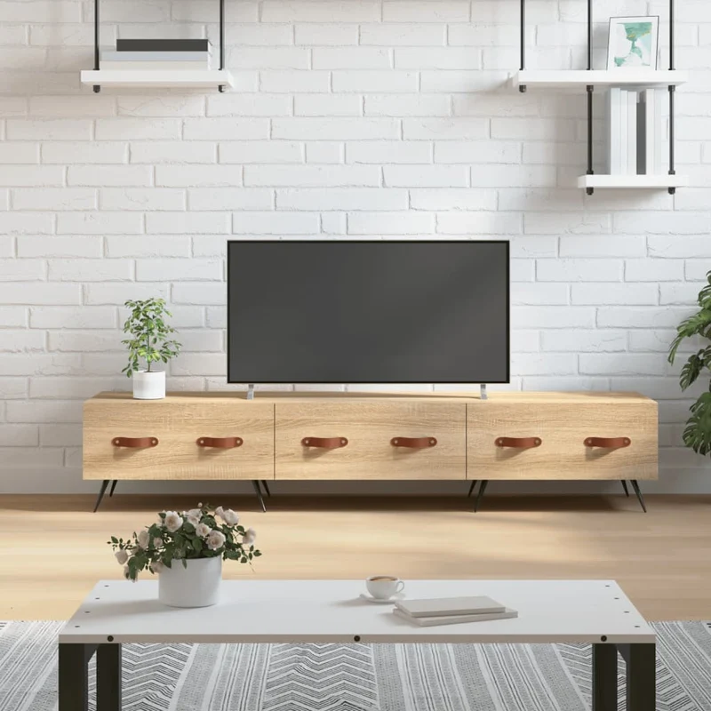 TV-taso Sonoma-tammi 150x36x30 cm tekninen puu