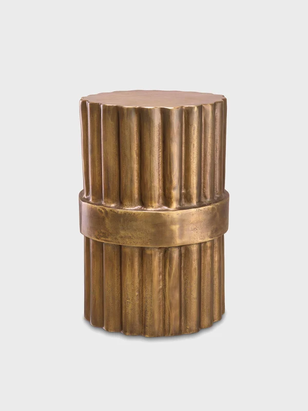 EICHHOLTZ - Side Table Padua L Antique Brass Finish Multi Color