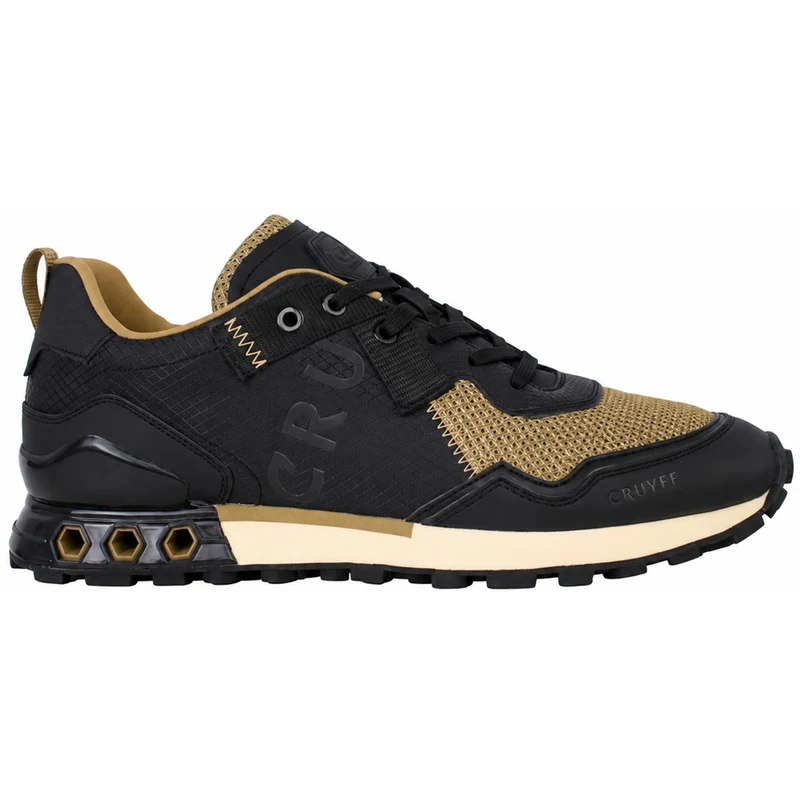 Cruyff Superbia Hex-Tech Mens Black/Gold Trainers 9