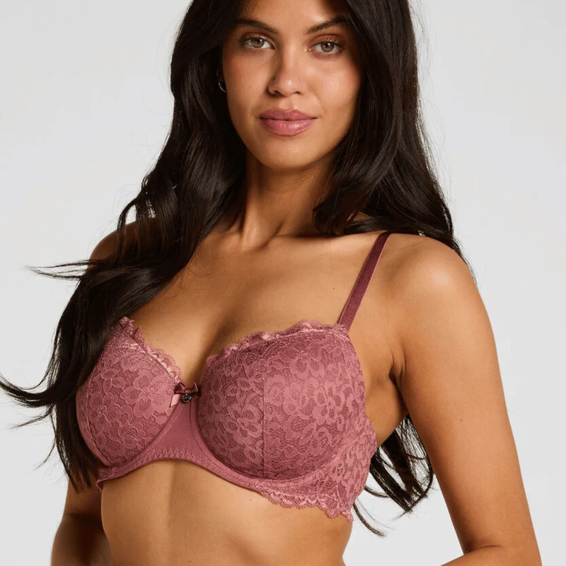 Hunkemöller Marine BH mit Bügel, Rosa Renaissance Rose / 70C
