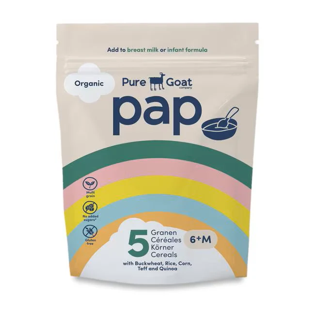 Pure Goat Pap 5 Granen 6+ biologisch 200 gram