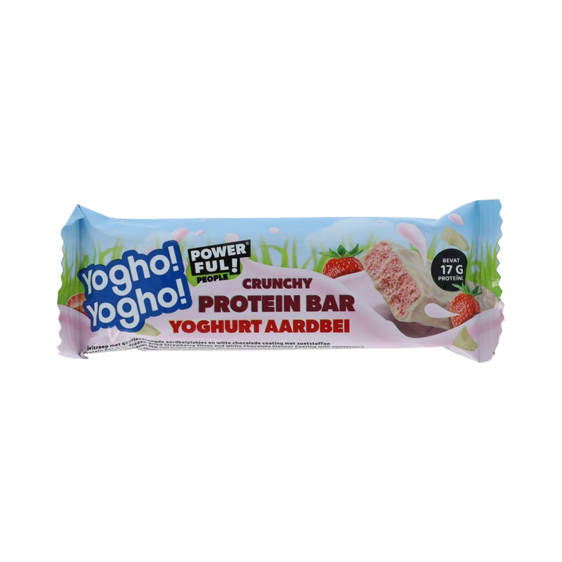 Powerful People Crunchy Proteine Bar Yoghurt Aardbei 55 gram