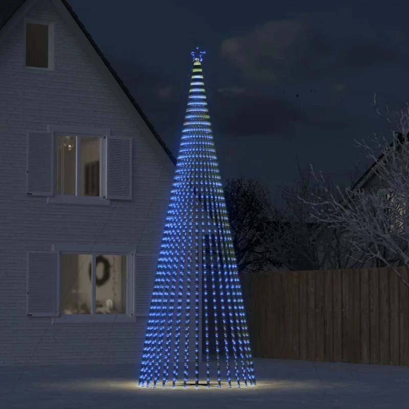 LED-kerstboom 500 cm blauw 1544 LEDs