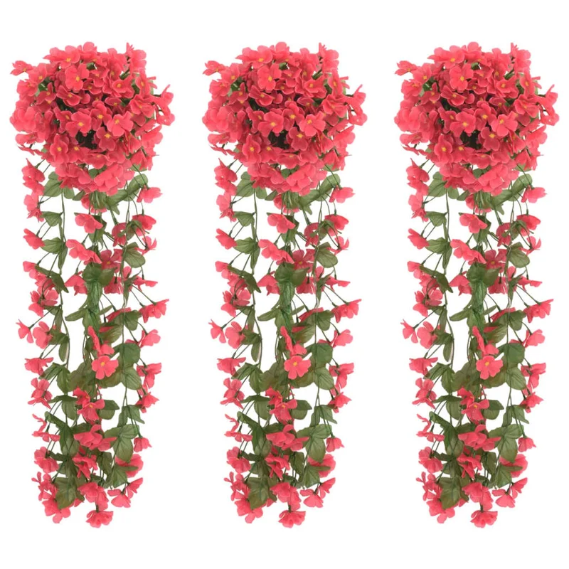 kukkaseppeleet 3 kpl roosa 85 cm