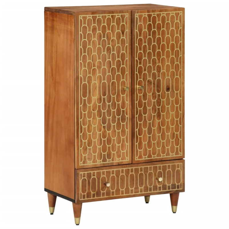 Hoge kast 60x33x100 cm massief mangohout
