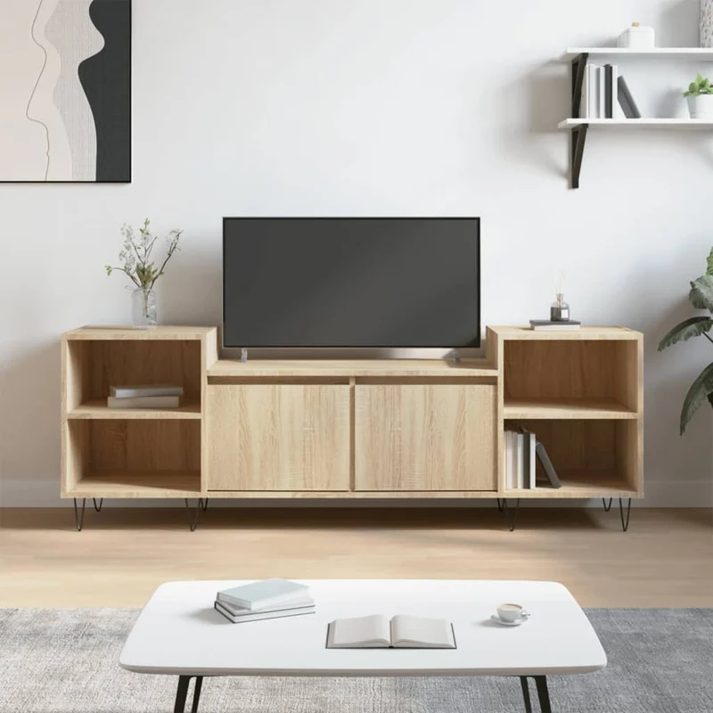 TV-taso Sonoma-tammi 160x35x55 cm tekninen puu