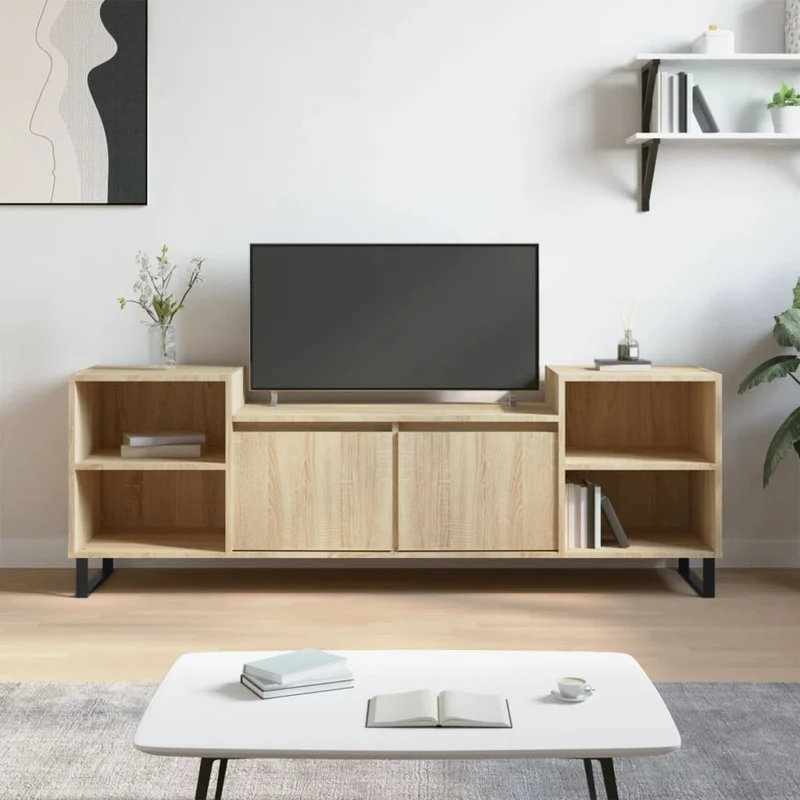 TV-taso Sonoma-tammi 160x35x55 cm tekninen puu
