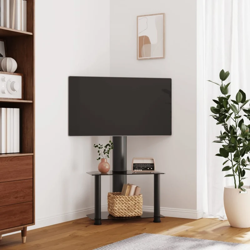 TV-taso kulmaan 2 tasoa 32-70" tv:lle musta