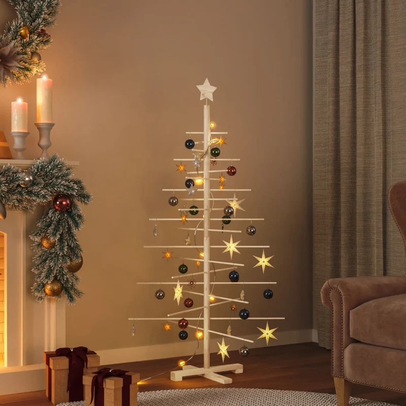 Houten kerstboom 150 cm massief grenenhout bamboe