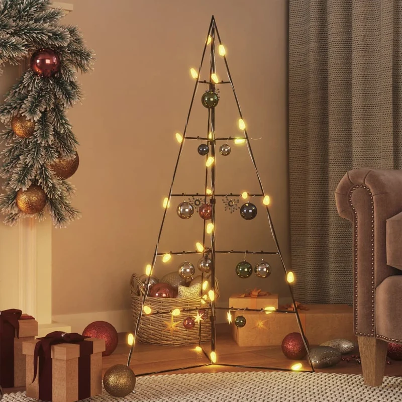 Kerstboom 100 cm metaal zwart