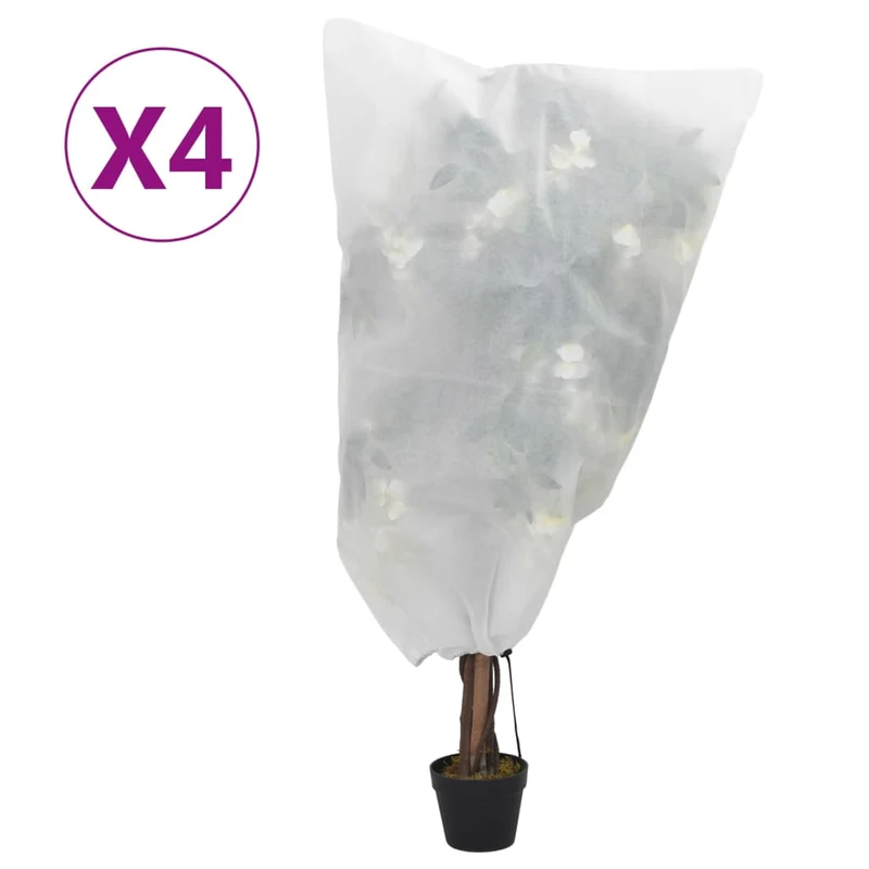 Plantenhoezen 0,8x1 m nonwoven wit 4 stuks