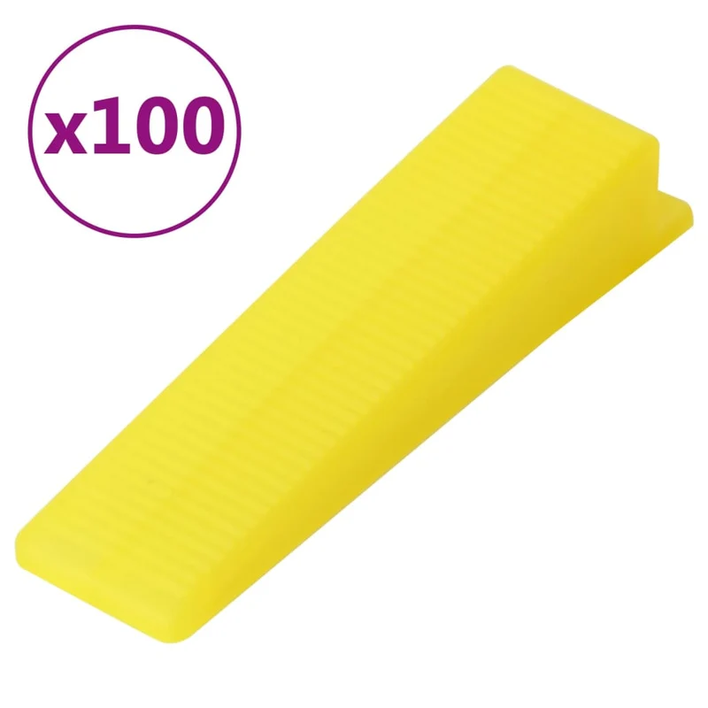 Tegelwiggen 100 st polypropeen geel