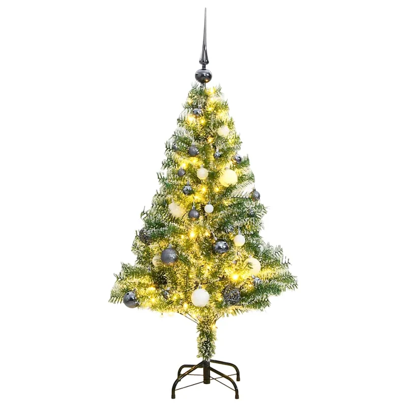 Kunstkerstboom 150 cm met 150 LED's en kerstballen