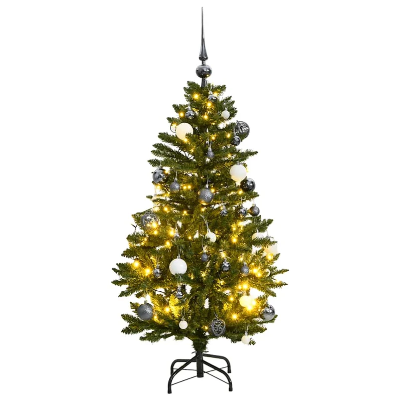 Kunstkerstboom 150 cm met LED en kerstballen