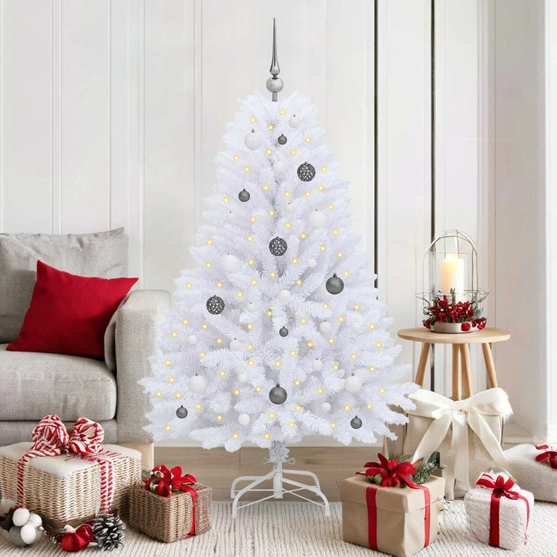 Kunstkerstboom wit 150 cm met LED