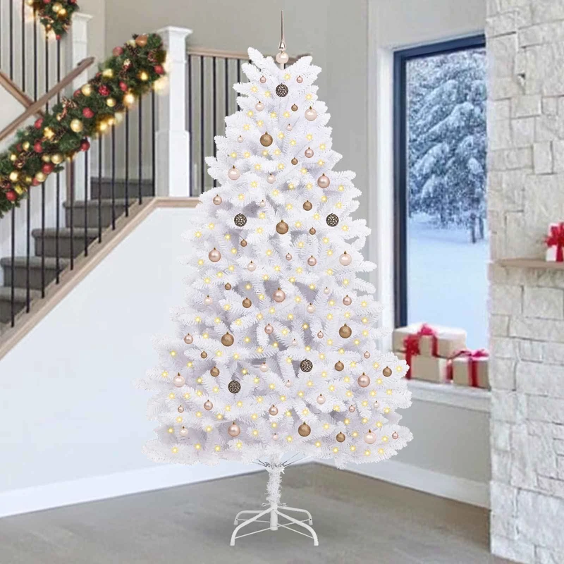 Kunstkerstboom 270 cm PVC staal Wit