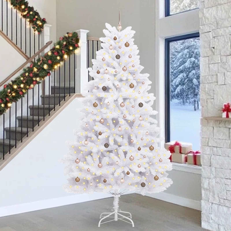 Kunstkerstboom 300 cm PVC staal wit