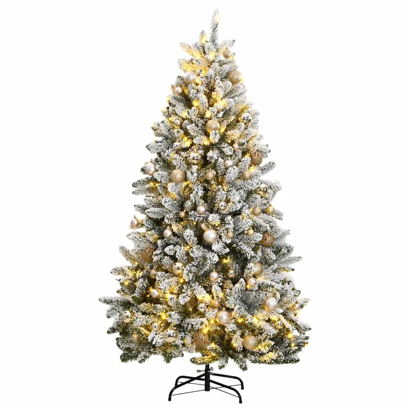 Kunstkerstboom 180 cm met 300 LED's en kerstballen