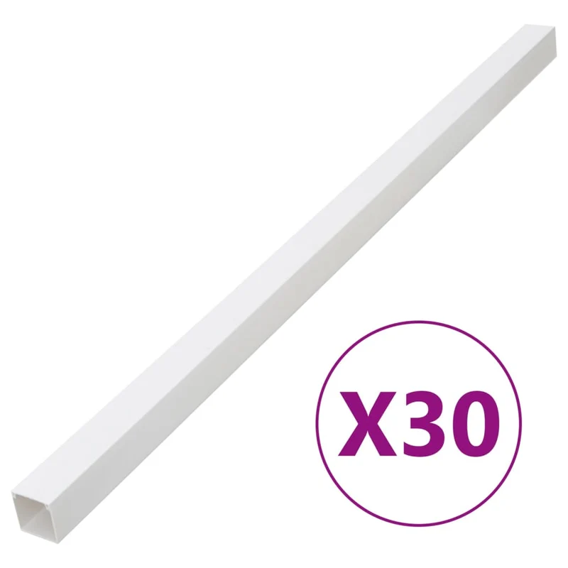 Kabelgoot 50x25 mm PVC wit 30 meter