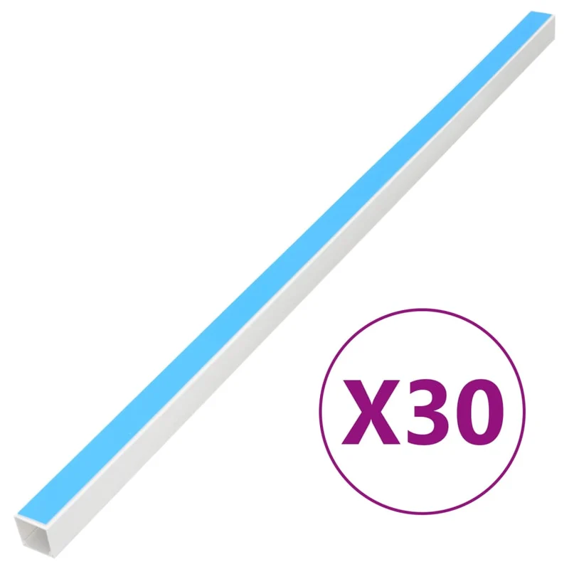 Kabelgoot zelfklevend 10x10 mm 30 m PVC wit