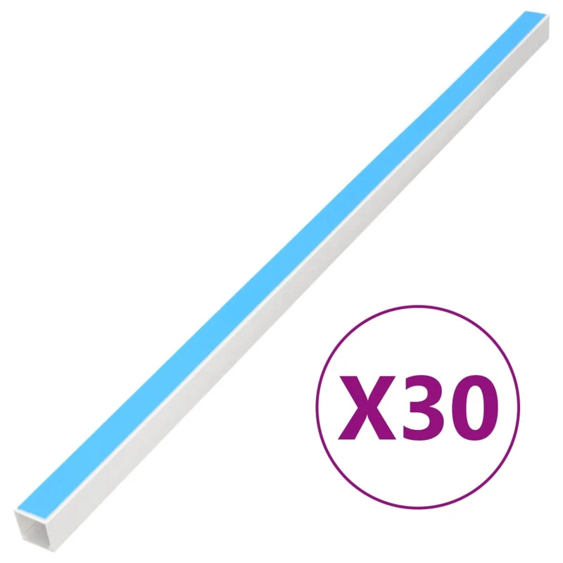 Kabelgoot zelfklevend 15x10 mm 30 m wit PVC
