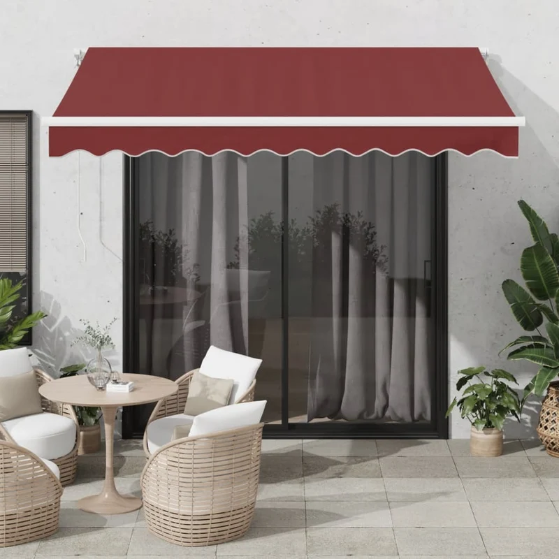 Luifel automatisch uittrekbaar 300x250 cm bordeauxrood