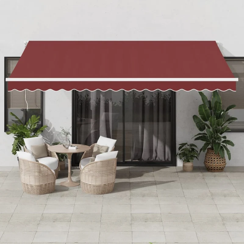 Luifel automatisch uittrekbaar 450x350 cm rood