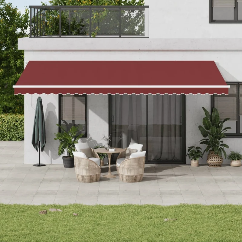 Luifel 600x350 cm rood handmatig